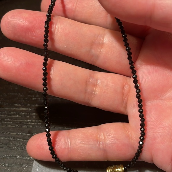 Silver chain set with emerald stones - Picture 7 of 8